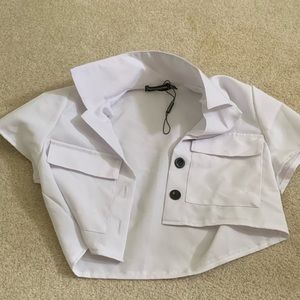 White cropped jacket